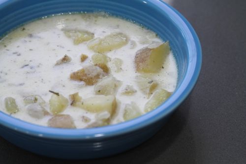 Mama's Potato Soup with Roasted Garlic