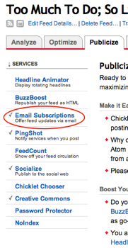 Delivering Blog Posts Via Email